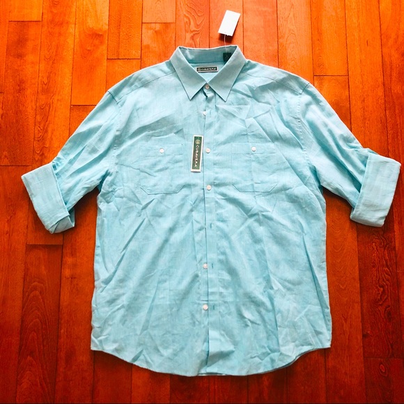 Cubavera Other - Cubavera linen blend shirt long sleeves Size L